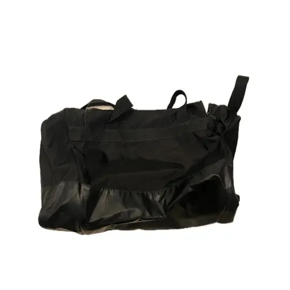 Adidas Faux Leather Medium 20"x12"x10" Black Duffel Gym Bag - Picture 3 of 5